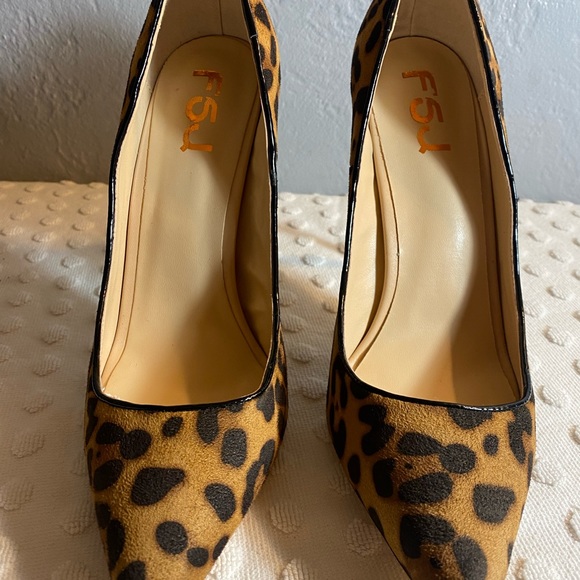 FSJ Women Sexy Leopard Printed Dress Shoes Pointy Toe High Heels Stilettos Pumps - Picture 6 of 14